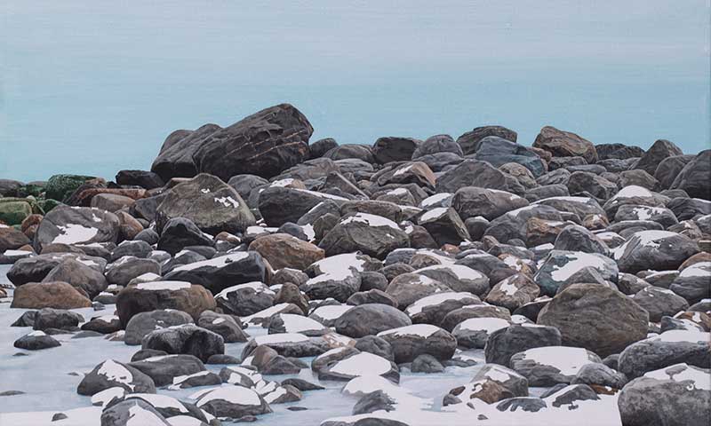 Steiner i sjøkanten, Jæløya